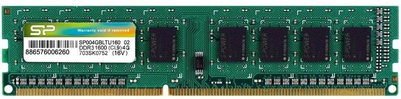 4GB DDR3-1600 Silicon Power, PC12800, CL11, 512Mx8 8Chips, 1.5V