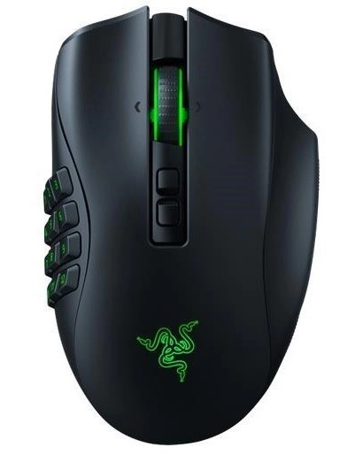 RAZER Mouse Naga Pro, Modular Wireless Mouse with Swappable Side Plates, Razer Hyperspeed Wireless technology, 3 Swappable Side Plates, Up to 19+1 Programmable Buttons