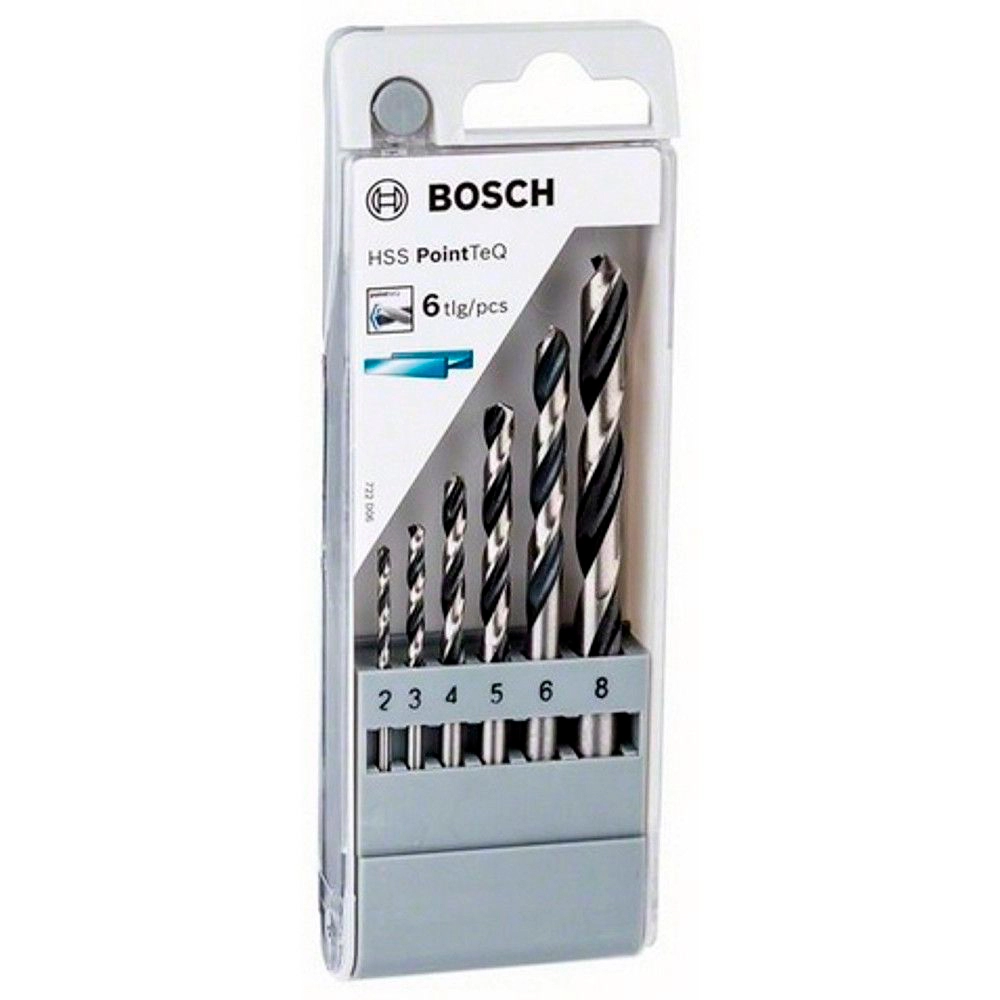 Набор сверл Bosch Set 6 metall HSS PointTeq, 2608577346
