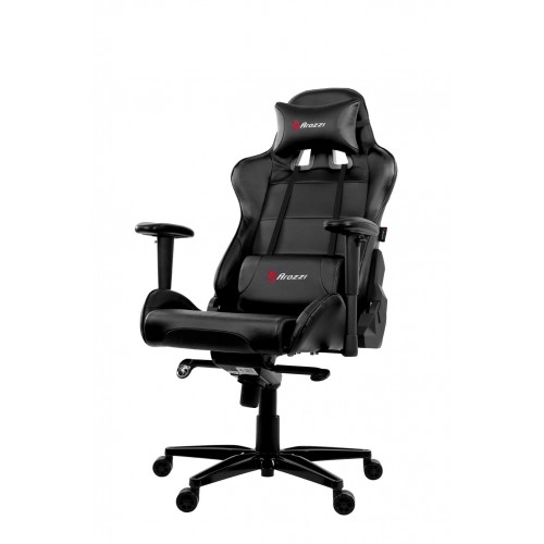 Gaming/Office Chair AROZZI Verona XL+, Black/Black, PU Leather, max weight up to 150-160kg / height 170-200cm, Recline 165°, 1D Armrests, Head and Lumber cushions, Metal Frame, Aluminium wheelbase, Gas Lift 4class, Small nylon casters, W-30kg