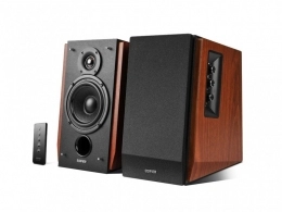 Edifier R1700BTs Brown Wood, 2.0/ 66W (2x33W) RMS,  Audio in: Bluetooth 5.0 with Qualcomm aptX & 2 analog (RCA), Subwoofer output, remote control, wooden, (4