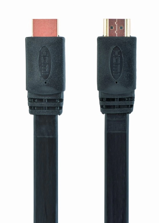 Cable HDMI  CC-HDMI4F-6, 1.8 m, High speed HDMI flat cable with Ethernet, Supports 4K UHD resolutions at 60 Hz, 1.8 m, black color