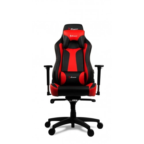 Gaming/Office Chair AROZZI Vernazza, Black/Red, PU Leather, max weight up to 135-145kg / height 165-190cm, Recline 165°, 3D Armrests, Head and Lumber cushions, Metal Frame, Nylon wheelbase, Gas Lift 4class, Large nylon casters, W-28.5kg