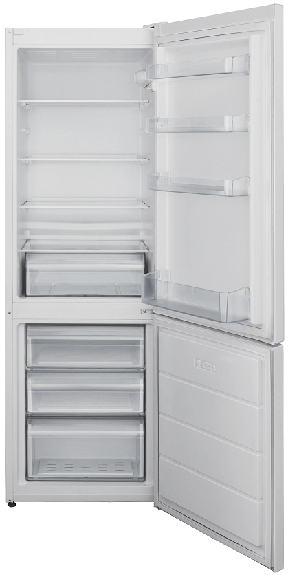 Холодильник с нижней морозильной камерой Heinner HCV268F+, 268 л, 170 см, F (A+), Белый