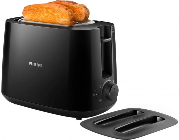Prajitor de paine Philips HD258290, 2, 830 W, Negru