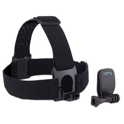 GoPro Head Strap + QuickClip - wear your GoPro on your head with the Head Strap, or use the QuickClip to attach it to a backwards baseball cap or other 3mm to 10mm thick object, compatible with all GoPro cameras.