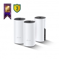 TP-LINK Deco M4 (3-pack) AC1200 Mesh Wi-Fi System, 2 LAN Gigabit Port, 867Mbps on 5GHz + 300Mbps on 2.4GHz, 802.11ac/b/g/n, Wi-Fi Dead-Zone Killer, Seamless Roaming with One Wi-Fi Name, Antivirus, Parental Controls
