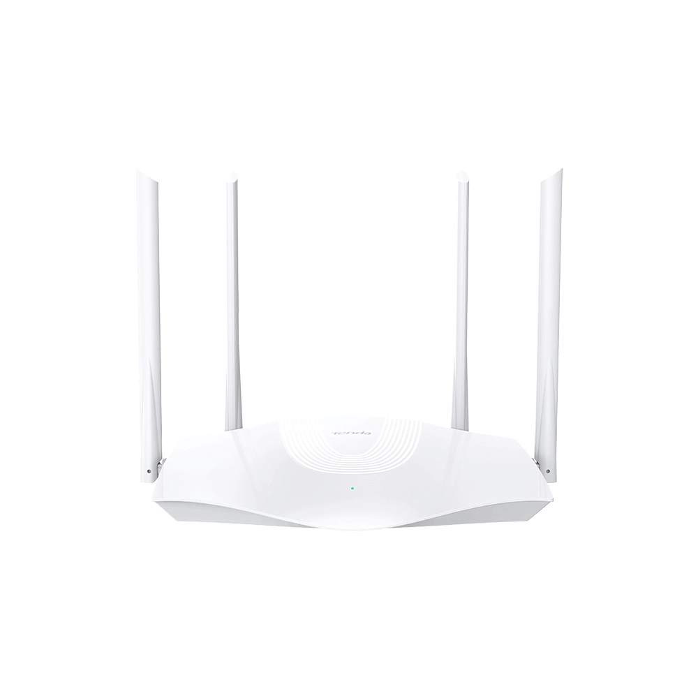 TENDA RX3 Wi-Fi 6 Wireless Gigabit Router, 1201Mbps at 5Ghz + 574Mbps at 2.4Ghz, 802.11ax/ac/a/b/g/n, 1 Gigabit WAN+4 Gigabit LAN, Beamforming, MU-MIMO, 4 fixed antennas