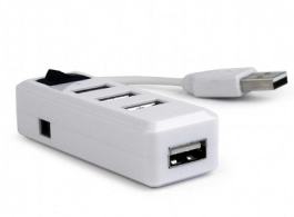 Gembird USB2.0 Hub UHB-U2P4-21, 4 ports, USB 2.0, White