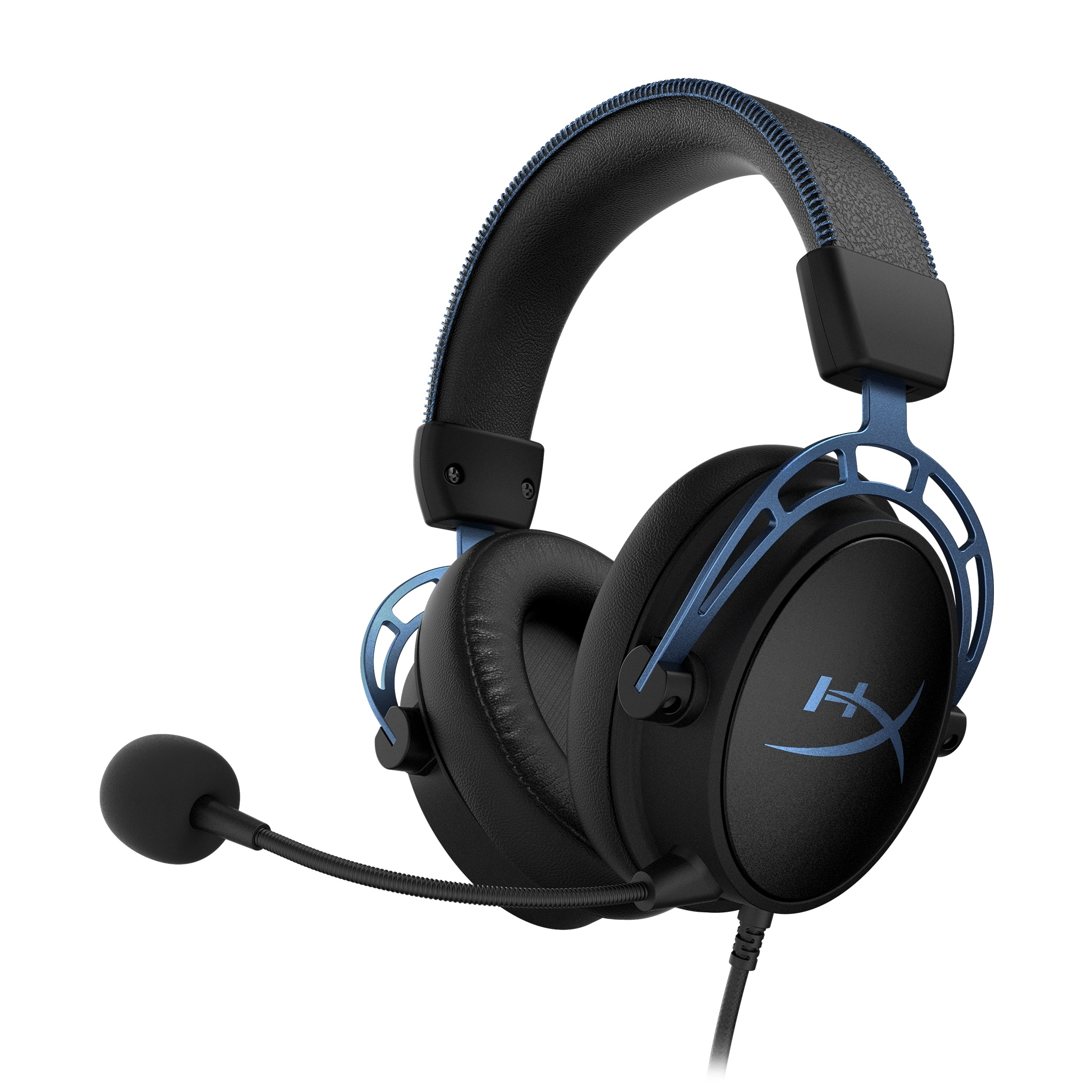 Headset  HyperX Cloud Alpha S, Black/Blue, Solid aluminium build, Microphone: detachable, Frequency response: 13Hz–27,000 Hz, Detachable headset braided cable length:1m+2m extension, Dual Chamber Drivers, 3.5 jack, Virtual 7.1 surround sound