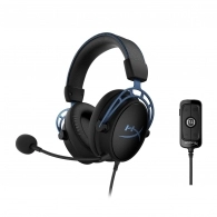 Headset  HyperX Cloud Alpha S, Black/Blue, Solid aluminium build, Microphone: detachable, Frequency response: 13Hz–27,000 Hz, Detachable headset braided cable length:1m+2m extension, Dual Chamber Drivers, 3.5 jack, Virtual 7.1 surround sound