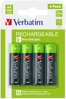Verbatim Rechargeable Battery  AA / HR6 2500 mAh, 4 Pack