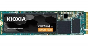 M.2 NVMe SSD 1.0TB KIOXIA (Toshiba) EXCERIA G2, Interface: PCIe3.0 x4 / NVMe1.3c, M2 Type 2280 form factor, Sequential Reads 2100 MB/s, Sequential Writes 1700 MB/s, Max Random Read/Write Speed: 400K /400K IOPS, BiCS FLASH™ 3D TLC
