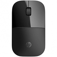 HP Z3700 Wireless Mouse (Black), Slim Style, 1.200 DPI Optical Sensors, 2.4GHz Wireless Connection, 16 Months of Life on a Single AA Battery, Blue LED Technology.