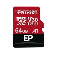 Карта памяти microSD Patriot EP Series V30/ 90Mbps/ 64GB + SD adapter
