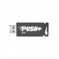 16GB USB3.2 Patriot PUSH+ Black, Capless design, Light weight of 10g (Read 45 MByte/s, Write 18 MByte/s)