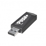 32GB USB3.2 Patriot PUSH+ Black, Capless design, Light weight of 10g (Read 45 MByte/s, Write 18 MByte/s)