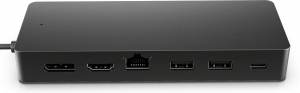 HP Universal USB-C Multiport Hub - 2xUSB-A 3.2 ports; 1xUSB-C 3.2 port; 1xUSB-C Type-C passthrough port (up to 65W to host); 1xHDMI 2.0; 1xDP; 1xRJ45.