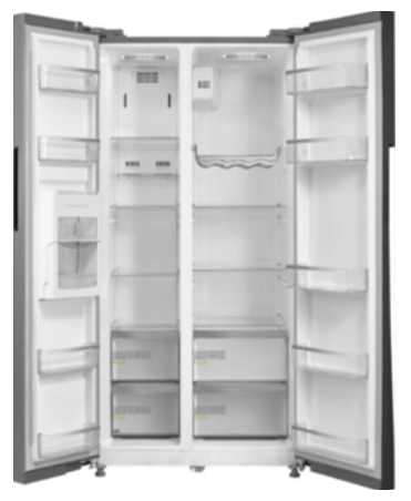 Холодильник Side-by-Side Eurolux SBSEU689X, 510 л, 179 см, A+, Серебристый