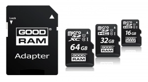 Карта памяти MicroSD+ SD adapter GoodRam 64Gb class 10 UHS I (M1AA-0640R11)