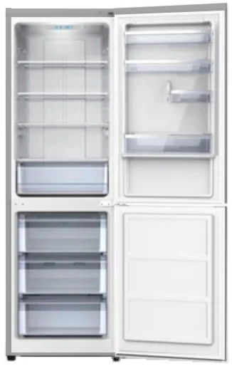 Холодильник с нижней морозильной камерой Eurolux SRD405DBAS, 287 л, 185 см, A+, Серебристый