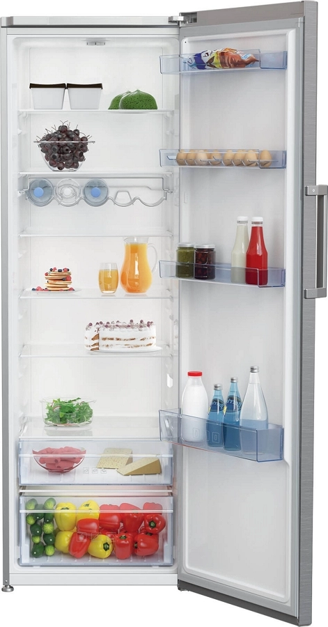 Холодильник однодверный Beko RSSE445K31XBN, 402 л, 185 см, F (A+), Серебристый