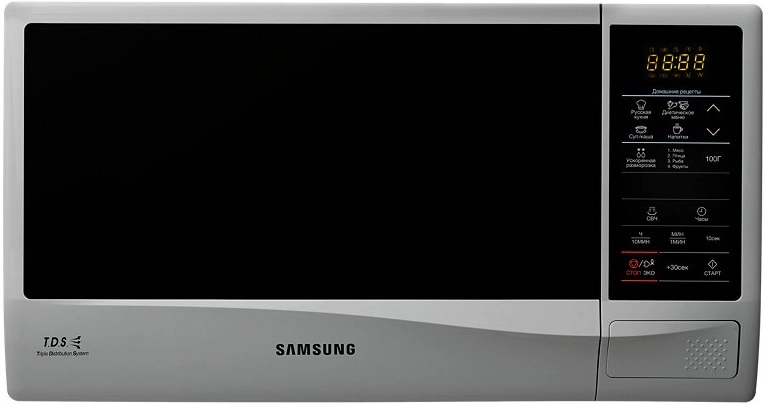 Микроволновая печь соло Samsung ME83KRS2, 23 л, 800 Вт, Серебристый