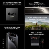 Smartphone Apple iPhone 15 Pro 256GB Black Titanium