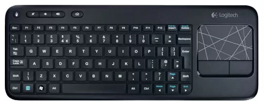 Клавиатура беспроводная Logitech K400 Plus Wireless Touch Black