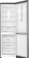 Холодильник с нижней морозильной камерой LG GAB389SMCZ, 261 л, 174 см, A++, Серебристый