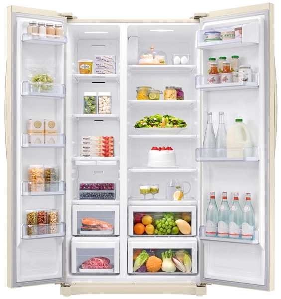 Холодильник Side-by-Side Samsung RS54N3003EF, 535 л, 179 см, A+, Бежевый