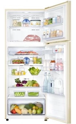 Холодильник с верхней морозильной камерой Samsung RT53K6330EF, 528 л, 185.5 см, A+, Бежевый