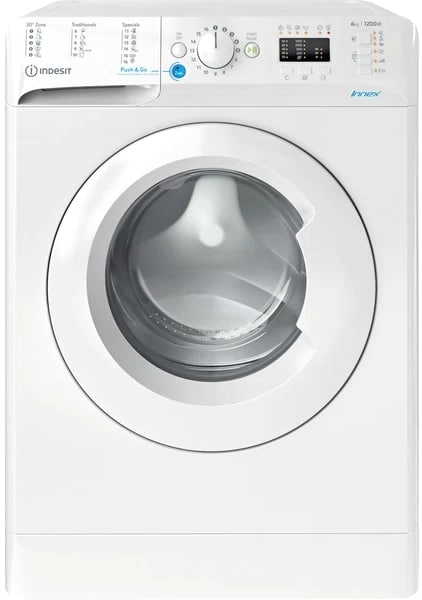 Стиральная машина Indesit BWSA61251WEU 6 кг / 1200 об/мин / A+ / Белый photo 1 Стиральная машина Indesit BWSA61251WEU 6 кг / 1200 об/мин / A+ / Белый photo 1
