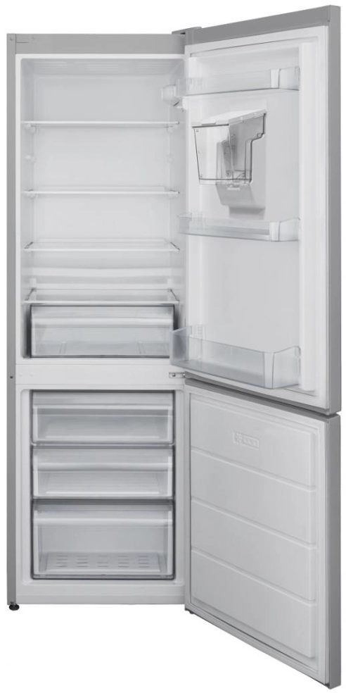 Холодильник с нижней морозильной камерой Heinner HCV270SWDF+, 268 л, 170 см, F, Серебристый
