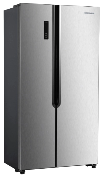 Холодильник Side-by-Side Heinner HSBS-H430NFX, 436 л, 178 см, A+, Серебристый