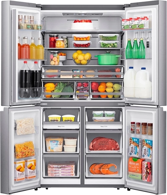 Холодильник Side-by-Side Hisense RQ758N4SAI1, 621 л, 178.5 см, F, Нержавеющая сталь