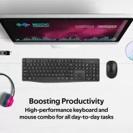 Tastatura + mouse fara fir Promate PROCOMBO5BLKE
