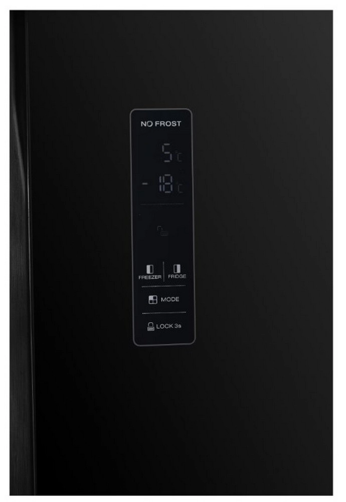 Холодильник Side-by-Side Heinner HSBSH532NFGBKF, 532 л, 177 см, F (A+), Черный