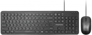 Tastatura si mouse cu fir Promate TASCOMBOKM2