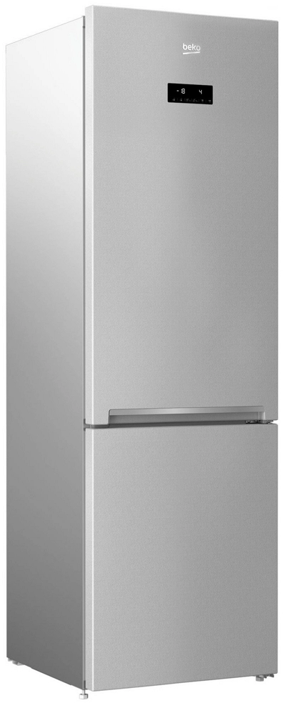 Холодильник с нижней морозильной камерой Beko RCNA406E40ZMN, 362 л, 203 см, E, Серебристый