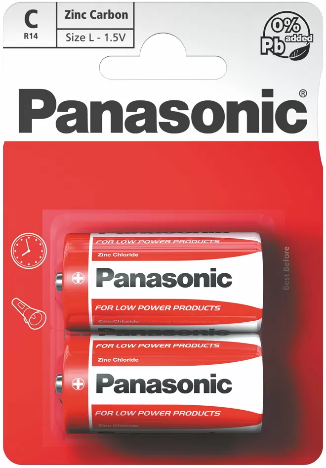 Батарейка Panasonic R14REL/2BPR