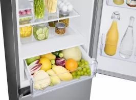 Холодильник с нижней морозильной камерой Samsung RB34T600FSA, 355 л, 185.3 см, A+, Серебристый
