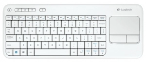 Tastatura fara fir Logitech K400 Plus Wireless Touch White