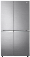 Холодильник Side-by-Side LG GSBV70PZTM, 655 л, 179 см, F, Серебристый