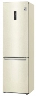 Frigider cu congelator jos LG GAB509SEUM, 384 l, 203 cm, A++, Bej