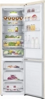 Холодильник с нижней морозильной камерой LG GWB509SEUM, 384 л, 203 см, A++, Бежевый