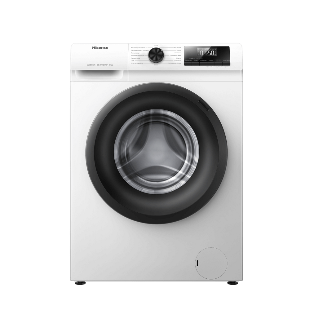 Стиральная машина Hisense WFQP7012EVM 7 кг / 1200 об/мин / C / Белый photo 1 Стиральная машина Hisense WFQP7012EVM 7 кг / 1200 об/мин / C / Белый photo 1
