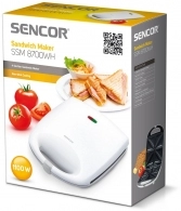 Бутербродница Sencor SSM 8700WH, 1100 Вт, Белый
