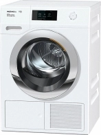 Сушильная машина с тепловым насосом Miele TCR 870 WP Chrome Edition, С тепловым насосом, 9 кг, A+++, Белый
