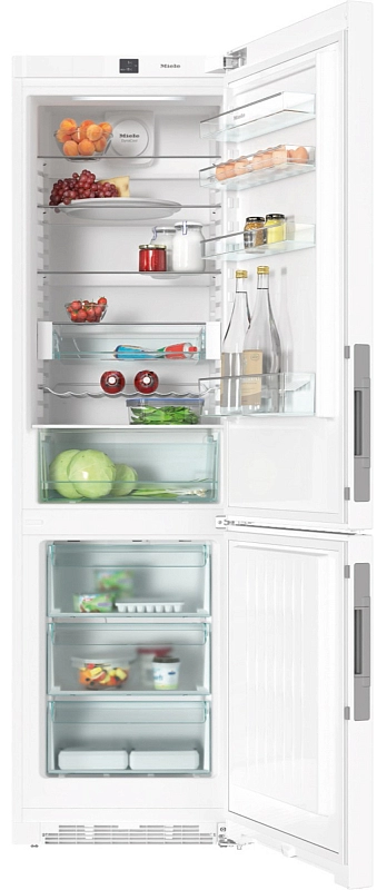 Холодильник с нижней морозильной камерой Miele KFN29233Dws, 361 л, 201 см, A+++, Белый